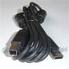 Kabel Cable USB 2.0 A/B schwarz 1,8 m mit Ferrit kern