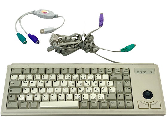 Cherry ML4400 Tastatur Standard deutsch PS/2 USB beige mit Trackball