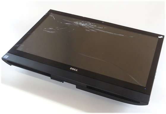 Dell Optiplex 7450 AIO Computer defekt Teile fehlen Glasbruch ohne Standfuß