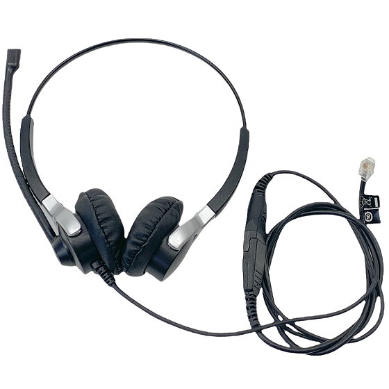 Gequdio WA9023 Stereo Headset mit Kopfbügel Mitel Aastra Fanvil Polycom Gigaset-RJ