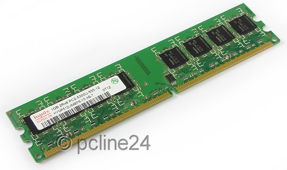 Hynix 1GB DDR2 800Mhz PC2-6400U DIMM Arbeitsspeicher HYMP112U64CP8
