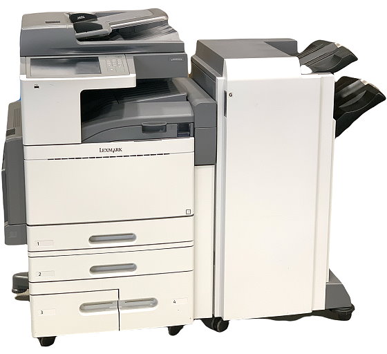 Lexmark XS950de All-in-One FAX Kopierer Scanner Farbdrucker ADF Duplex LAN 238.830 Seiten