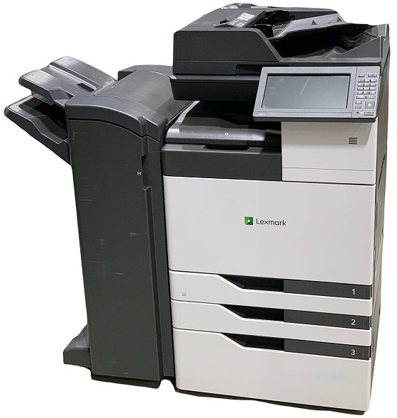 Lexmark XC9245 MFP DIN A3 FAX Kopierer Scanner Farbdrucker Locher Hefter 141.380 Seiten
